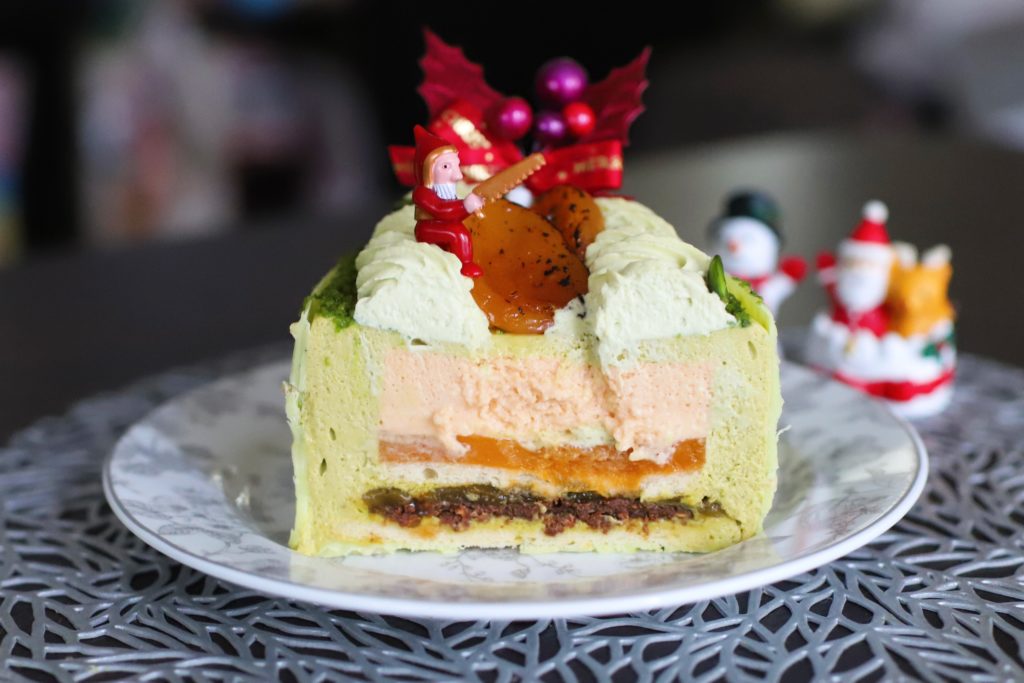 Noel 第1弾 ピスタチオとアプリコットのクリスマスケーキ Patisserie Partage パティスリー パクタージュ 12月 るるのお菓子な暮らし