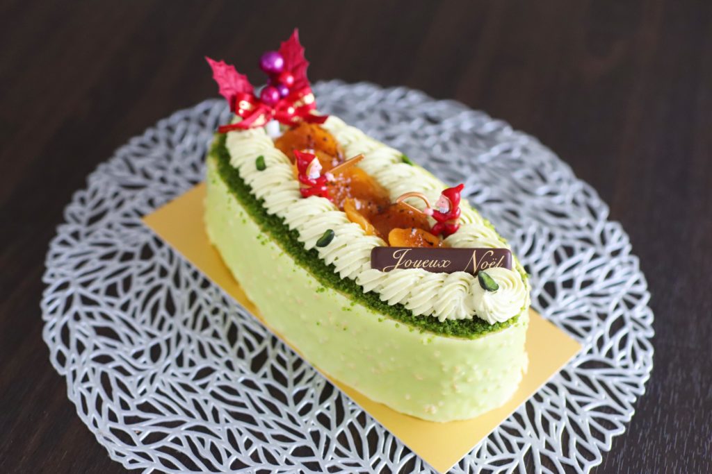 Noel 第1弾 ピスタチオとアプリコットのクリスマスケーキ Patisserie Partage パティスリー パクタージュ 12月 るるのお菓子な暮らし